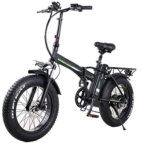 Vélos électriques : DREAMyun Vélo électrique 350W / 500W Gros Pneu 20" * 4" Vélo de Montagne Pliable avec Batterie au Lithium 48V 10AH / 15AH et Frein à Disque VTT E-Bike, 350W / 10Ah