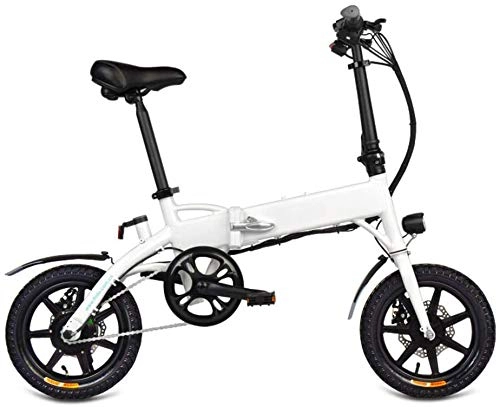Vélos électriques : Drohneks 14 Pouces E-Bike Pliant Power Assist Eletric vlo cyclomoteur 250 W Moteur 36V 7.8AH / 10.4AH avec Support de tlphone USB