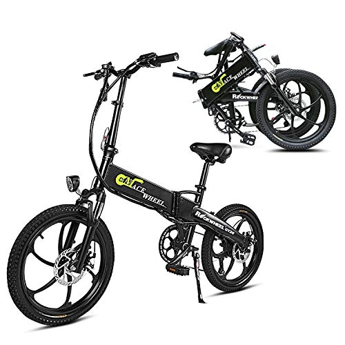Vélos électriques : DuraB - Velo Électrique Adultes Pliable - Puissance 350W - 48V / 7.8Ah - Vitesse Maximale 30Km / h - Certifiée CE (Noir)