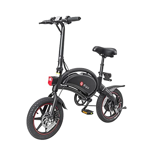 Vélos électriques : DYU Vélo Électrique Pliable, Jusqu'à 25km / h, Vitesse Réglable 14“ E-Bike, 240W / 36V Rechargeable Batterie Li-ION, Adulte Unisexe