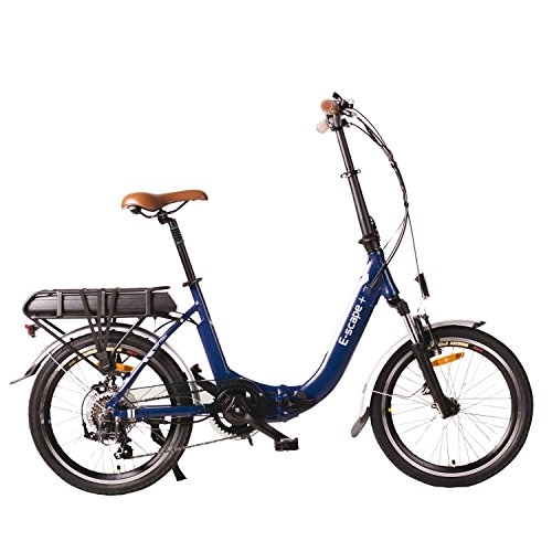 Vélos électriques : E-scape Vlo Assistance Electrique Pliant 20'' 36V 13Ah Bleu Saphir