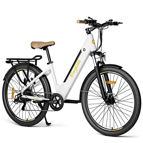 Vélos électriques : Eleglide Vélo électrique T1 Step-Thru, batterie amovible 12, 5 Ah, autonomie de 100 km, 27, 5" vélo électrique de randonnée avec porte-bagages arrière, couple 57 Nm