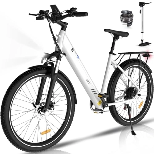 Vélos électriques : ELEKGO 27.5" Vélo de Montagne électrique, avec Moteur 250W et Batterie au Lithium Amovible 36V 12Ah, Cadre en Alliage d'aluminium, vélo de Montagne électrique 7 Vitesses pour Adultes