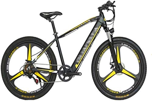 Vélos électriques : Erik Xian Vélo électrique électrique VTT 27.5 Pouces Vélos électriques, 48V10A VTT à Vitesse Variable Boost vélo Hommes Femmes pour Les sentiers de la Jungle, la Neige, la Plage (Color : Yellow)