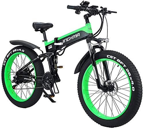 Vélos électriques : Erik Xian Vélo électrique électrique VTT Vélos électriques Rapides for Adultes 1000W vélo électrique, Pliable VTT, Fat Tire 48V 12.8AH pour Les sentiers de la Jungle, la Neige, la Plage