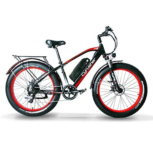 Vélos électriques : Extrbici Bikes Outdoor Riding 6 inch Wide Tyres Adult Mountain Bike XF650 Red4