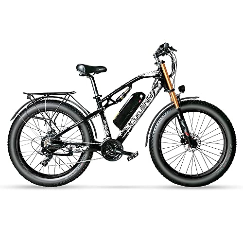 Vélos électriques : Extrbici Vélos Electriques Puissants Lumières LED 48V 17AH XF900