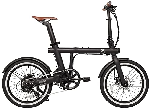 Vélos électriques : eXXite XS-Batterie STD Vélo électrique Pliable Mixte, Noir (Shadow Black), Compacto