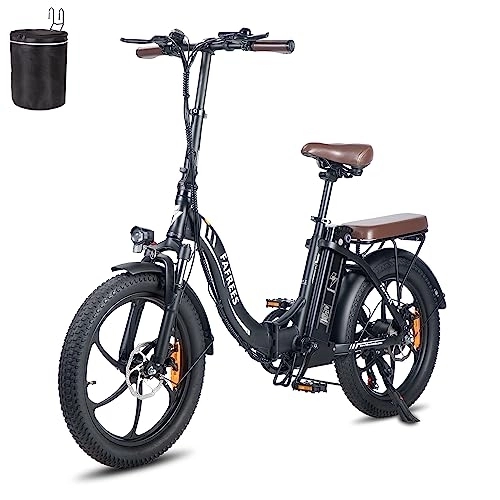 Vélos électriques : Fafrees F20 Pro Vélo électrique pliable de 20 pouces, batterie 250 W, 36 V, 18 AH avec super capacité, avec feux arrière selon la norme StVZO, Shimano 7S, 20" x 3.0 Fat Tire