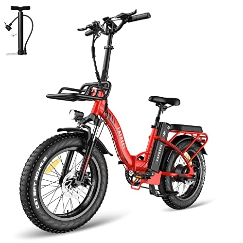 Vélos électriques : Fafrees [ Officiel F20 MAX Fatbike Ebike Vélo pliant 20" avec batterie 48 V 18 AH Batterie E Vélo de montagne Homme Feu de frein Shimano 7S Vélo électrique pliable pour femme 150 kg 54 N.m pour adulte