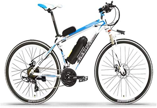 Vélos électriques : Fangfang Vélo de Montagne électrique, 26 Pouces Vélos électriques Vélo vélos, 48V / 10A Lithium Puissance de la Batterie Bikes extérieur Cyclisme Travail Voyage Adulte, Bicyclette (Color : White)