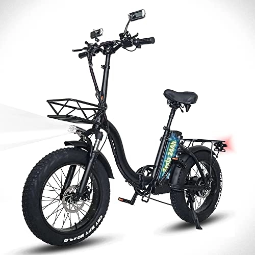 Vélos électriques : Fat Bike Electrique Y20-PLUS, Vélo Électrique Pliable avec 48V / 24Ah Batterie Lithium (Cellules Tesla), Moteur Puissant, Freins Hydrauliques, Tout-Terrain Fat 4.0 Pneu, Pliant Ebike pour Homme Femme