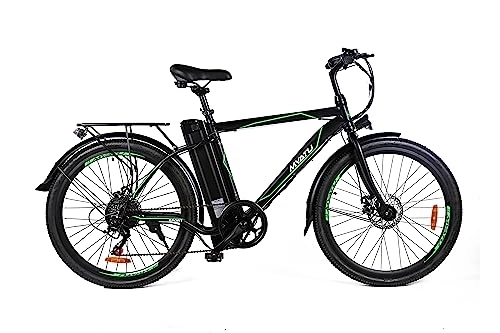 Vélos électriques : Fine Life Pro Vélo électrique 26" avec batterie au lithium 36 V 12, 5 Ah pour une longue portée jusqu'à 50 km VTT tout-terrain avec Shimano 7 vitesses, vélo de ville électrique, batterie amovible