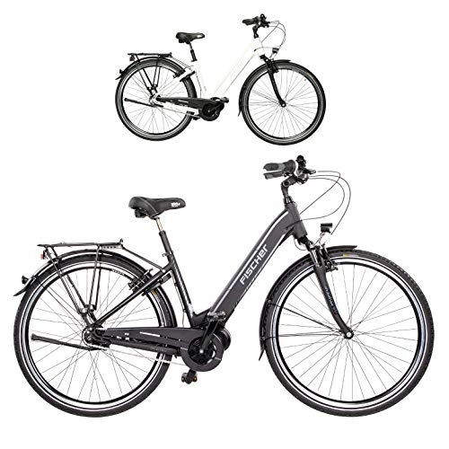 Vélos électriques : FISCHER Cita Schwarz City 3.1i (2020), Noir Mat, 28", RH 44 cm, Moteur Central 50 Nm, Batterie 48 V dans Le Cadre Mixte-Adulte, 418 Wh