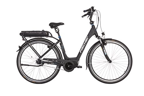 Vélos électriques : FISCHER ECU 1860 44cm Vélo électrique. Mixte, Noir, 44 cm