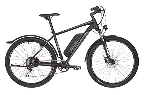 Vélos électriques : Fischer Terra 2.0 Vélo électrique Noir Graphite Mat 27, 5" RH 48 cm Moteur arrière 25 Nm Chaîne Shimano Acera 1 x 8 Vitesses LED 300 Suntour XCT-HLO 100 mm Mixte-Adulte
