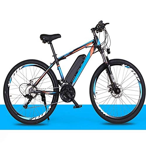 Vélos électriques : FZYE 26 Pouce Vélos électriques Montagne Bicyclette, Amovible Batterie Lithium Vitesse Variable Cyclisme Vélos Adultes, Bleu