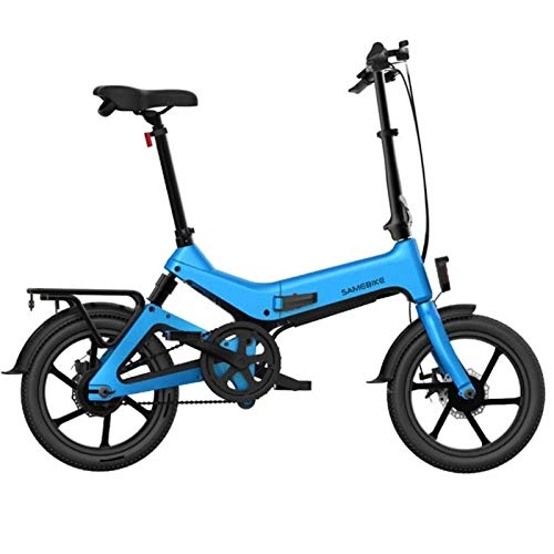 Vélos électriques : Gaoyanhang Vélo électrique Pliable - Vélo E-Bike 21 Vitesse Vélo électrique 36V 250W Batterie de Lithium Pliante de Pile électrique 36V 250W (Color : Blue)