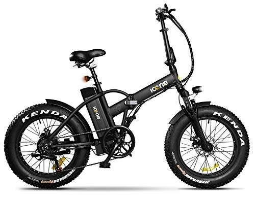 Vélos électriques : giordanoshop 250W Icon.e Vélo électrique Pliable AllRoad Plus 250 W Pure Black Mixte, Noir, no Size