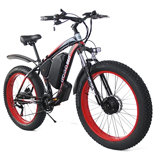 Vélos électriques : GOGOBEST GF700 Vélo de Montagne Electrique pour Adultes, 26" Fat Bike Electrique, Shimano 7 Vitesses, Freins Hydrauliques et Fourche à Suspension