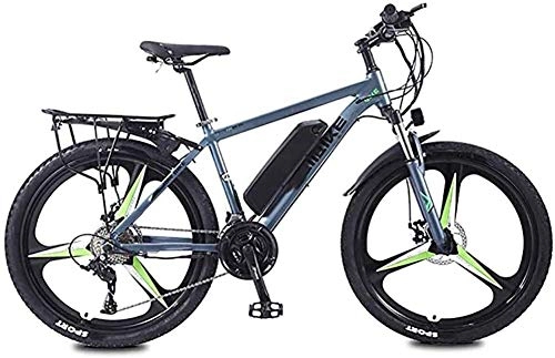 Vélos électriques : GYL Vélo électrique VTT tout-terrain Voyage de vélo adulte 26 pouces 27 vitesses en alliage de magnésium freins à double disque en plein air tout-terrain VTT capacité de batterie mobile adapté à l'ex