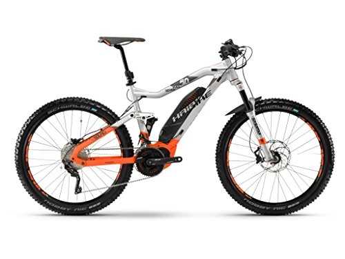 Vélos électriques : haibike sduro fullseven 8.0Vlo lectrique 2018(Argent / Orange / olive mat, L / 48cm)