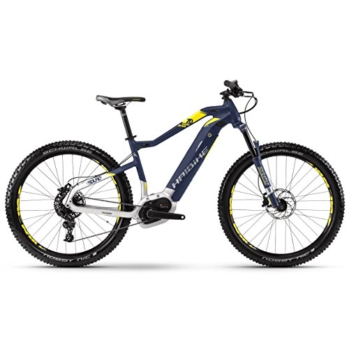 Vélos électriques : HAIBIKE sduro hardseven 7.0E-Bike 500WH E de VTT Bleu / Citron / Argent Mat, Blau / Citron / Silber Matt, 44