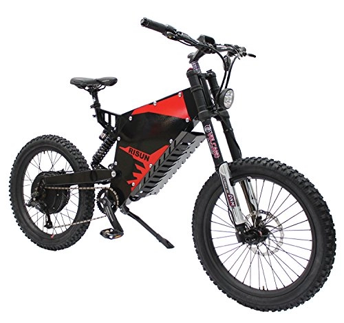 Vélos électriques : HalloMotor FC-1 Powerful 72V 3000W Electric Bicycle eBike Mountain with 72V 35Ah Li-ION Samsung 35E Cells with 70 / 100-19 Off-Road Tire