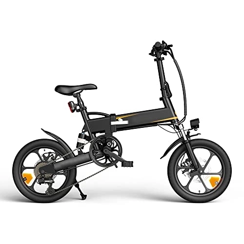 Vélos électriques : HappyBoard Vélo Électrique Pliable, 16 Pouces Ville E-Bike Adulte, Batterie 36V / 7, 5Ah, 3 Modes de Conduite, Pédalage Assisté, Hauteur Réglable, Portable Compact, Adulte Unisexe (Noir)