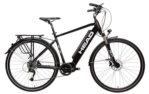 Vélos électriques : HEAD Trivor Vélo de Trekking électrique Adulte Unisexe, Noir / Gris, 55