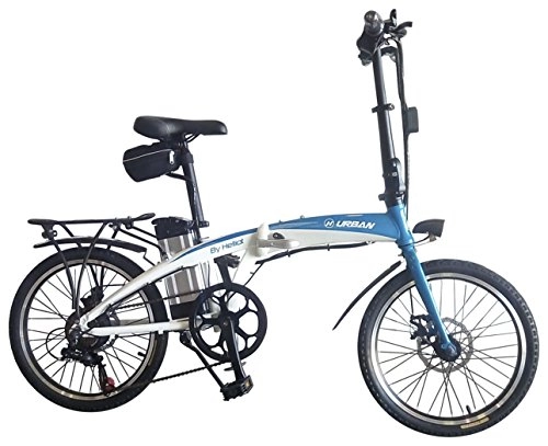 Vélos électriques : Helliot Bikes by Helliot 02 Vélo Électrique EB01 Mixte Adulte, Blanc-Bleu, Standard