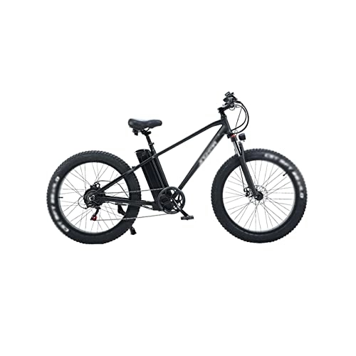 Vélos électriques : HESND ddzxc Vélo électrique en alliage d'aluminium Pneus 4.0 Cinq vitesses Frein à disque mécanique