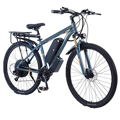Vélos électriques : HESND zxc Vélos pour adultes à batterie au lithium assistée, vélo de montagne électrique, vélo électrique longue portée (couleur : bleu)