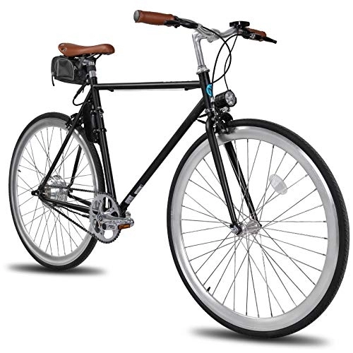 Vélos électriques : HILAND Lamassu Ebike Vélo électrique 28" en Acier au chrome-molybdène Pedelec Citybike E--Trekking Urbanbike avec panier à vélo, batterie lithium-ion 36 V