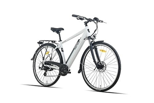 Vélos électriques : HILAND Vélo de ville électrique 28" avec dérailleur Shimano 7 vitesses, vélo électrique, vélo urbain, moteur 250 W, batterie lithium-ion 36 V 10, 4 Ah, 25 km / h, homme et femme