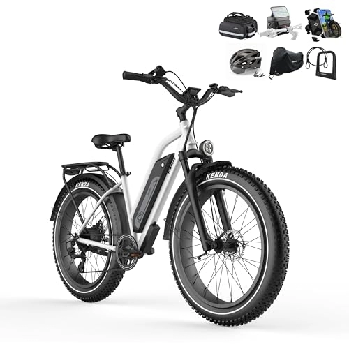 Vélos électriques : Himiway Cruiser St E-Bike Hommes Femmes avec Moteur 250W 25 Km / h, E-VTT avec Batterie 48V 17, 5Ah 840Wh, E-Fatbike 26" pour Adultes jusqu'à 96 Km, vélos électriques avec dérailleur 7 Vitesses
