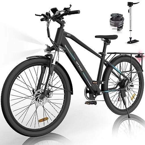 Vélos électriques : HITWAY Vélo électrique de Montagne 26'', vélo électrique Puissant 36V 12Ah 250W, Shimano 7 Vitesses, vélos à Assistance électrique pour Adultes BK7S