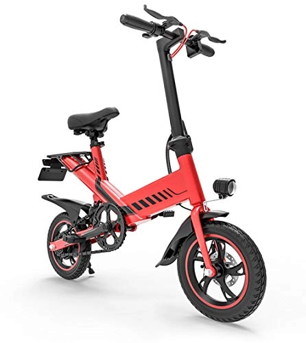 Vélos électriques : Hold E-Bikes Y2 48V 7.5Ah Smart E Vlo 400 W Arrire Suspension Frein Disque Pliable E Vlo Mini Vlo lectrique Pliant@Rouge