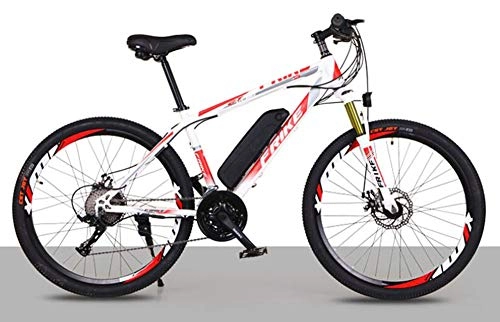 Vélos électriques : HSART Vélo électrique pour adultes, vélo électrique 26" en alliage de magnésium, antichoc, batterie aux ions de lithium amovible, 36 V, 250 W, 10 Ah, pour homme et femme, blanc