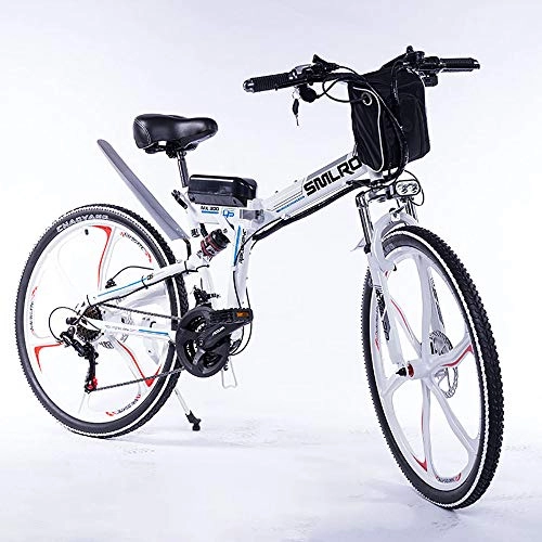 Vélos électriques : HXwsa Montagne Vélo électrique E-Bike, 26 Pouces assistée électrique vélo avec 48V 8Ah Batterie au Lithium, 350W Moteur, 21 Vitesses Shifter accélérateur et Cinq Modes de Travail, A
