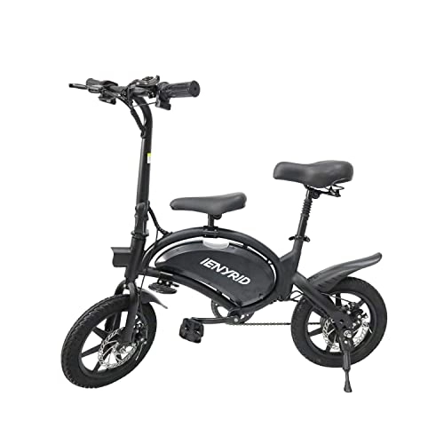 Vélos électriques : IENYRID Vélo électrique pour adultes - Batterie pliable 7, 5 Ah - Portée maximale : 25 km - Moteur sans balais - Noir