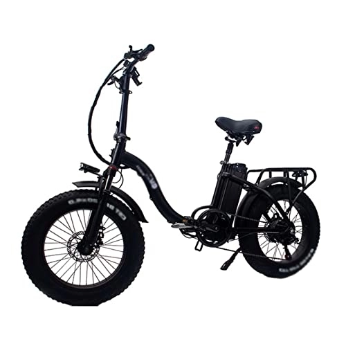 Vélos électriques : IOPY 24''Vélo Électrique Adultes 48V Batterie Lithium Amovible Fat Tire Ebike pour Jungle Trails Snow Beac (Color : Black, Size : 48V / 15A)