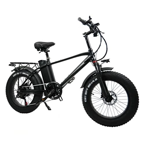 Vélos électriques : IOPY Vélo Électrique Vélo Montagne Électrique 26 Pouces Fat Tire Vélo Électrique 48V Snow Vélos Électriques pour Jungle Trails Snow Beac (Color : Black, Size : 48V / 15A)