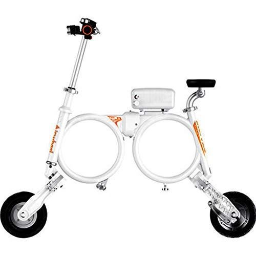 Vélos électriques : Joyfitness Sac à Dos Intelligent Batterie au Lithium Pliant vélo électrique Mini Portable Adulte Scooter, Blanc