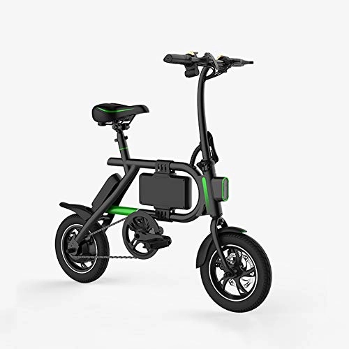 Vélos électriques : Joyfitness Électrique Adulte Pliant Voiture électrique Petite Voiture Pliable Ultra léger vélo Batterie de Voiture, 12 Pouces, Croisière Plage 25 km