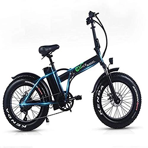 Vélos électriques : June Vélo De Montagne Électrique Fat Tire 2 Roue 500W Vélo Électrique Vélo Pliant Vélo Électrique avec Batterie Lithium-ION Vélo Électrique