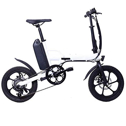 Vélos électriques : June Vélo électrique Pliant pour Adultes City Electric Bikes avec Un Moteur sans Balai De 250W 36V 13 AH Batterie Intégrée Au Lithium 6 Vitesses Vélo électrique