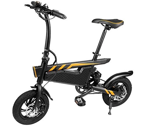 Vélos électriques : JXH Adulte Plage Cruiser en Aluminium lger Vlo 250W 36V 6Ah Portable Pliant Mini vlo lectrique Frein Disque Fat Tire Bike Neige -25KM / H