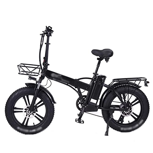 Vélos électriques : KOWM zxc Bikes for Men Electric Bike Black Hybrid Bike City Bike Max Speed : 45 km / h, Pure Electric Kilométrage : 40-60 km Pneu : 20 x 4, 0