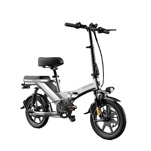 Vélos électriques : KOWM zxc Bikes for Men Folding Electric Bike Mini Battery Car Small Electric Scooter